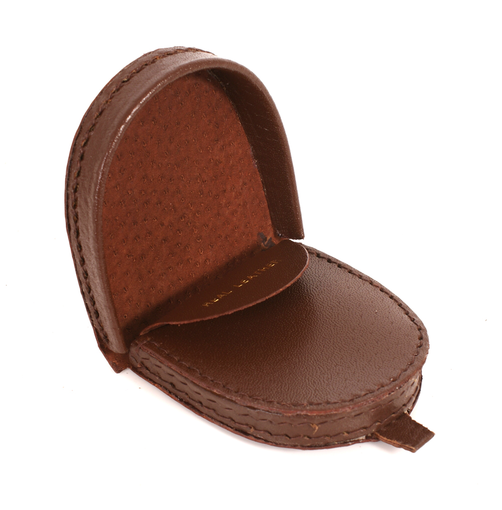 (image for) 1589 TAN Small Horseshoe Shape Gents Tray Purse
